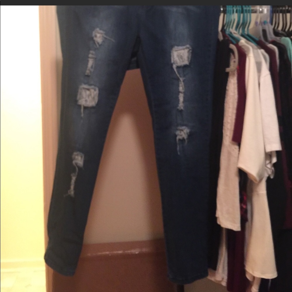Lacy plus sized jeans